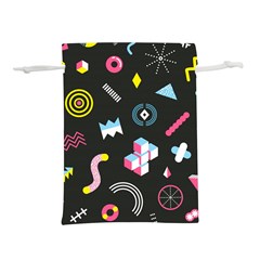Memphis Design Seamless Pattern Lightweight Drawstring Pouch (s) by uniart180623