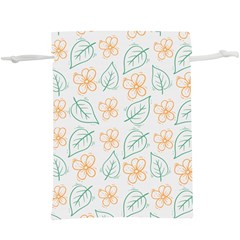 Hand-drawn-cute-flowers-with-leaves-pattern Lightweight Drawstring Pouch (xl) by uniart180623