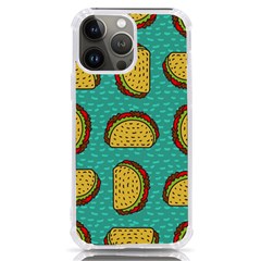 Taco-drawing-background-mexican-fast-food-pattern Iphone 13 Pro Max Tpu Uv Print Case by uniart180623