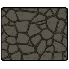 Cartoon-gray-stone-seamless-background-texture-pattern Fleece Blanket (medium) by uniart180623