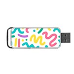 Abstract-pop-art-seamless-pattern-cute-background-memphis-style Portable USB Flash (One Side) Front