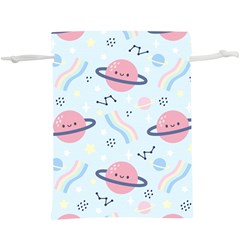 Cute-planet-space-seamless-pattern-background Lightweight Drawstring Pouch (xl) by uniart180623