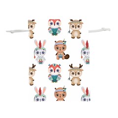 Cute-cartoon-boho-animals-seamless-pattern Lightweight Drawstring Pouch (s) by uniart180623