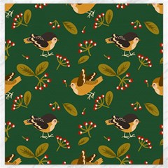 Cute-seamless-pattern-bird-with-berries-leaves Canvas 12  X 12  by uniart180623