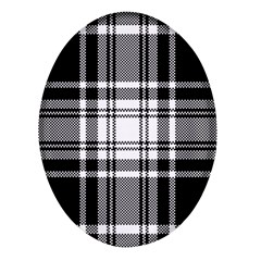 Pixel-background-design-modern-seamless-pattern-plaid-square-texture-fabric-tartan-scottish-textile- Oval Glass Fridge Magnet (4 Pack) by uniart180623