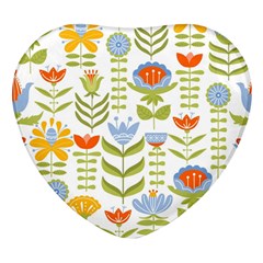 Seamless-pattern-with-various-flowers-leaves-folk-motif Heart Glass Fridge Magnet (4 Pack) by uniart180623
