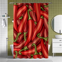 Seamless-chili-pepper-pattern Shower Curtain 48  X 72  (small)  by uniart180623