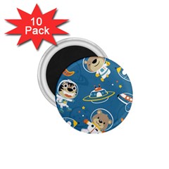 Seamless-pattern-funny-astronaut-outer-space-transportation 1 75  Magnets (10 Pack)  by uniart180623