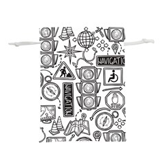 Navigation-seamless-pattern Lightweight Drawstring Pouch (s) by uniart180623