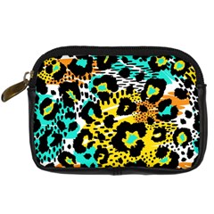 Seamless-leopard-wild-pattern-animal-print Digital Camera Leather Case by uniart180623