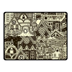Four-hand-drawn-city-patterns Fleece Blanket (small) by uniart180623
