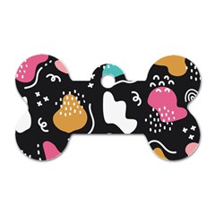 Art Pattern Design Background Print Dog Tag Bone (one Side) by uniart180623
