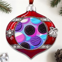 Cookies Chocolate Cookies Sweets Snacks Baked Goods Metal Snowflake And Bell Red Ornament by uniart180623