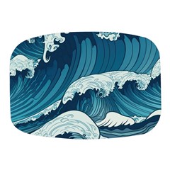 Waves Ocean Sea Pattern Water Tsunami Rough Seas Mini Square Pill Box by uniart180623
