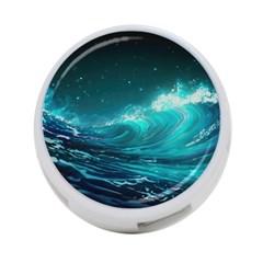 Tsunami Waves Ocean Sea Nautical Nature Water 4-port Usb Hub (one Side) by uniart180623