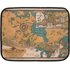 World Map Travel Pattern Architecture Two Sides Fleece Blanket (mini) by uniart180623