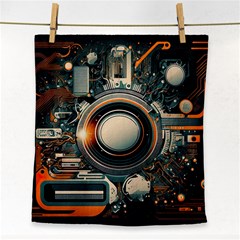 Technology Robot Internet Processor Face Towel by Ravend