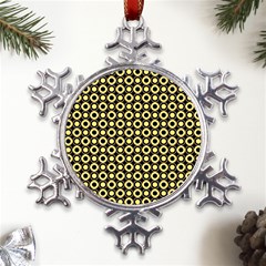  Mazipoodles Yellow Donuts Polka Dot Metal Large Snowflake Ornament by Mazipoodles