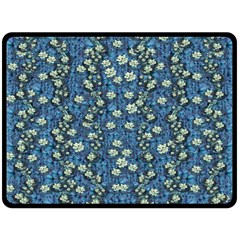 Lotus Bloom In The Calm Sea Of Beautiful Waterlilies Fleece Blanket (large) by pepitasart