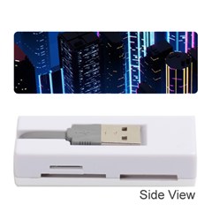 Night Music The City Neon Background Synth Retrowave Memory Card Reader (stick) by uniart180623