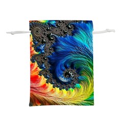 Colorful Digital Art Fractal Design Lightweight Drawstring Pouch (s) by uniart180623