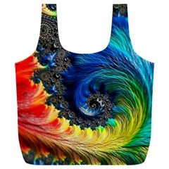 Colorful Digital Art Fractal Design Full Print Recycle Bag (xxl) by uniart180623