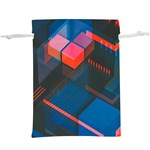 Minimalist Abstract Shaping Abstract Digital Art Minimalism Lightweight Drawstring Pouch (XL) Front