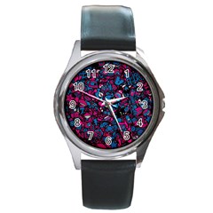 Grafitti Graffiti Abstract Artwork Digital Round Metal Watch by uniart180623