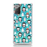 Blue Penguin Pattern Christmas Samsung Galaxy Note 20 TPU UV Case Front