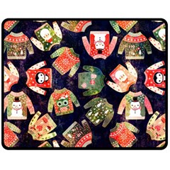 Ugly Christmas Fleece Blanket (medium) by uniart180623