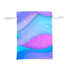 Colorful Blue Purple Wave Lightweight Drawstring Pouch (s) by uniart180623