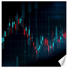 Flag Patterns On Forex Charts Canvas 12  X 12  by uniart180623