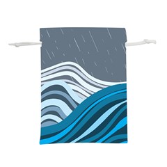 Waves Ink Abstract Texture Art Lightweight Drawstring Pouch (l) by uniart180623