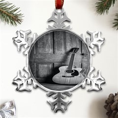 Acoustic Guitar Metal Small Snowflake Ornament by artworkshop
