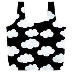 Bw Clouds Full Print Recycle Bag (xxl) by ConteMonfrey