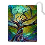 Tree Magical Colorful Abstract Metaphysical Drawstring Pouch (4XL) Front