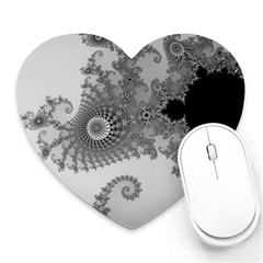 Apple Males Almond Bread Abstract Mathematics Heart Mousepad by Simbadda