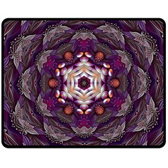 Rosette Kaleidoscope Mosaic Abstract Background Art Two Sides Fleece Blanket (medium) by Simbadda