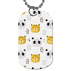 Seamless Pattern Cute Animals Dog Tag (two Sides) by Simbadda