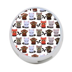 Seamless Pattern With Cute Little Kittens Various Color 4-port Usb Hub (one Side) by Simbadda