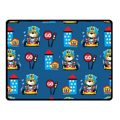 Racing-car-printing-set-cartoon-vector-pattern Fleece Blanket (small) by Simbadda