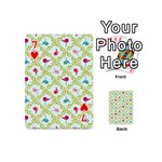Birds Pattern Background Playing Cards 54 Designs (Mini) Front - Heart7