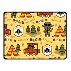 Seamless Pattern Funny Ranger Cartoon Fleece Blanket (small) by Simbadda