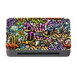 Graffiti Word Seamless Pattern Memory Card Reader with CF Front