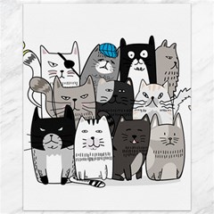 Cute Cat Hand Drawn Cartoon Style Canvas 16  X 20  by Simbadda