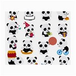 Playing Panda Cartoon Small Glasses Cloth (2 Sides) Front