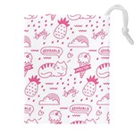 Cute-girly-seamless-pattern Drawstring Pouch (4XL) Front