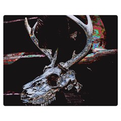 Deer Skull Two Sides Premium Plush Fleece Blanket (medium) by MonfreyCavalier