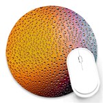 Rain Drop Abstract Design Round Mousepad Front