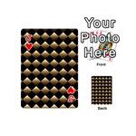 Golden-chess-board-background Playing Cards 54 Designs (Mini) Front - HeartJ